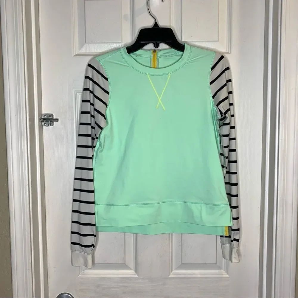 Lululemon Seawheeze crew fresh teal angel wing Size 8